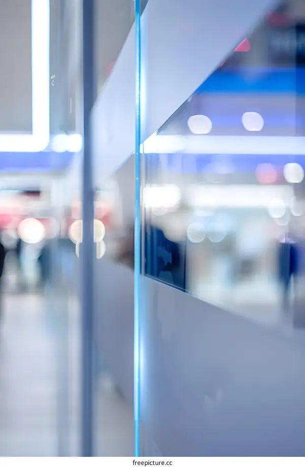 Glass Panels With Blurred Background