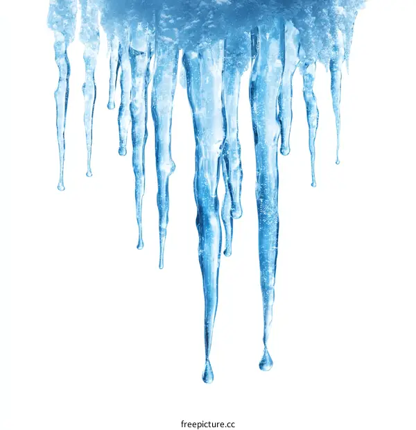 Beautiful Icicles Hanging Downward