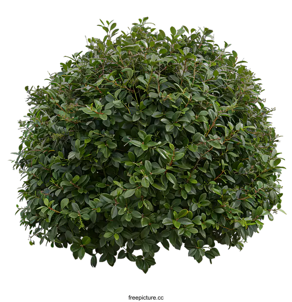 [Transparent Background PNG]Green Bush Isolated On White Background