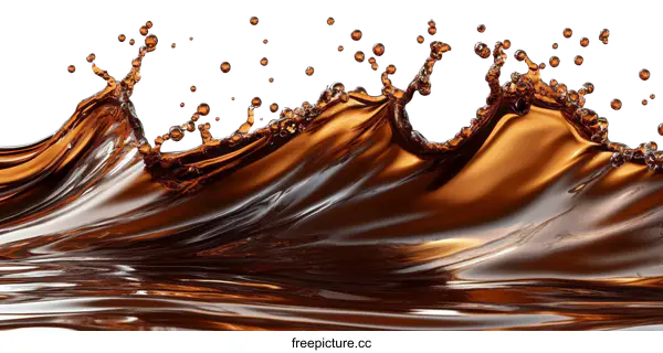 [Transparent Background PNG]Stunning Coffee Splash Beverage Artwork