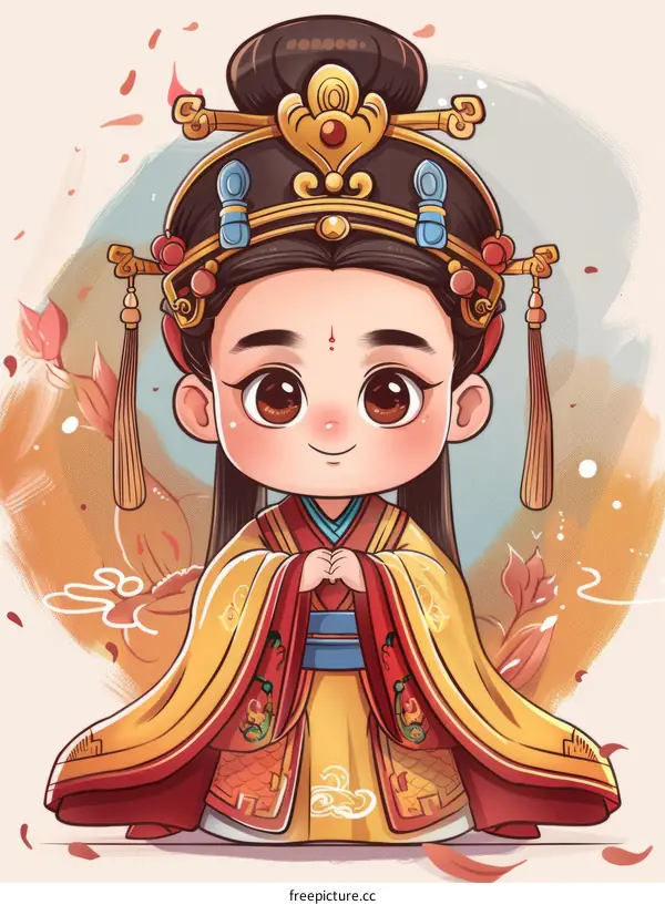 Adorable Chinese Empress Illustration