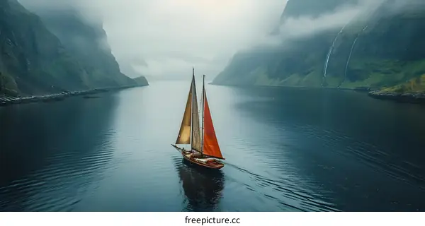 Sailing Through the Misty Fjord