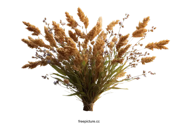 [Transparent Background PNG]Dried Wildflowers Bouquet Close-up