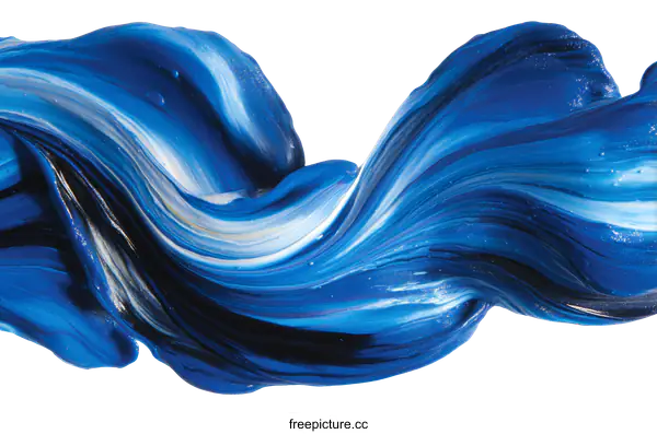 [Transparent Background PNG]Abstract Blue Paint Splashes