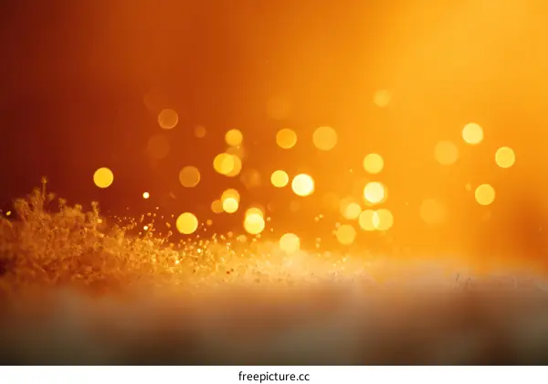 Warm Golden Bokeh Background