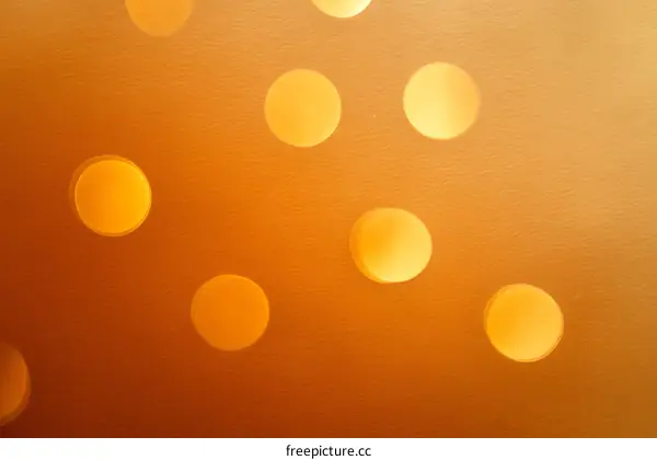 Warm Orange Bokeh Light Pattern