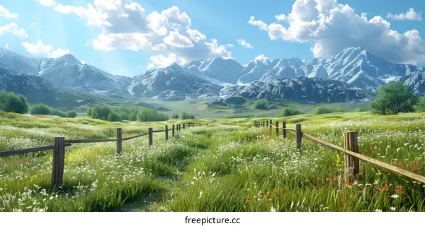 Scenic Mountain Range Landscape with Lush Greenery
