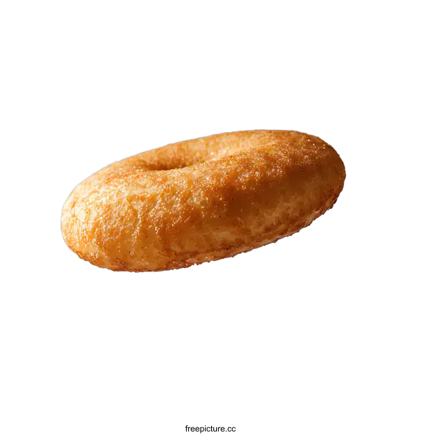 [Transparent Background PNG]A single golden brown donut on a white background