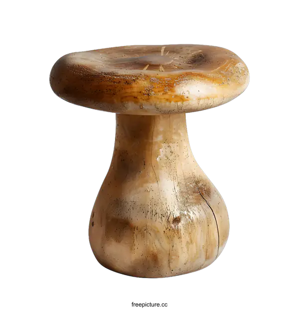 [Transparent Background PNG]Wooden Mushroom Stool  Home Decor