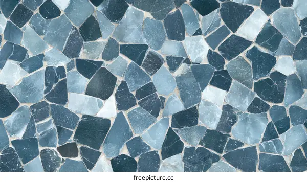 Blue Mosaic Stonework Pattern