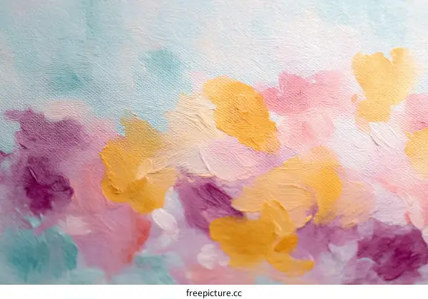 Abstract Colorful Blots Painting