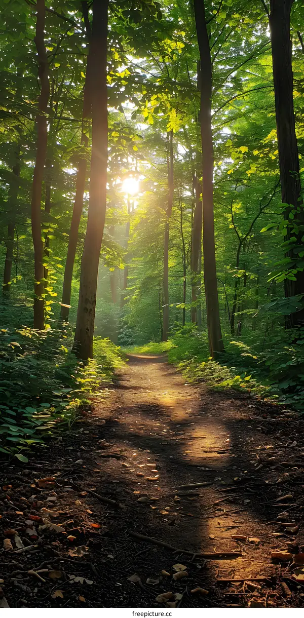 Sunlit Forest Path