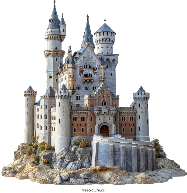 [Transparent Background PNG]Scale Model of Neuschwanstein Castle