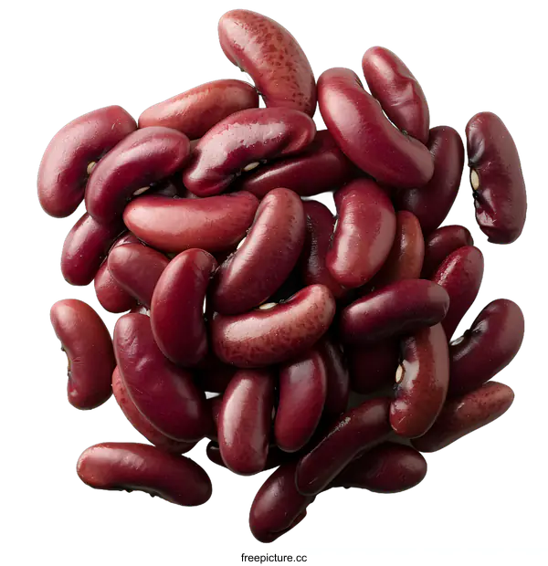 [Transparent Background PNG]Closeup of red kidney beans on white background
