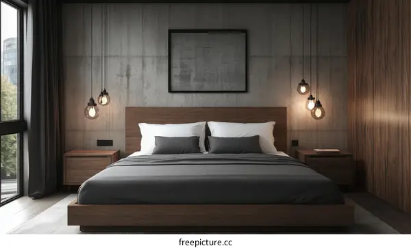 Modern Industrial Bedroom Interior Design