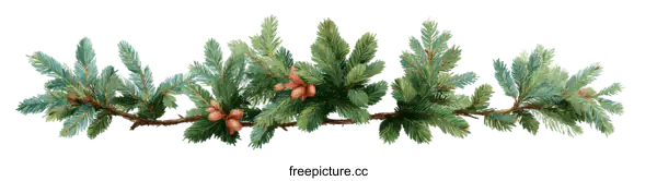 [Transparent Background PNG]Digital Illustration of Fir Branches