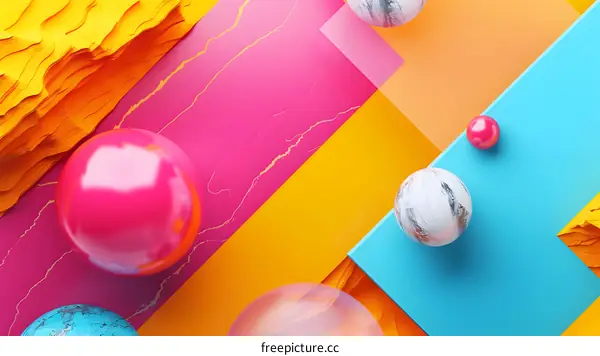 Abstract Colorful Geometric Shapes Background