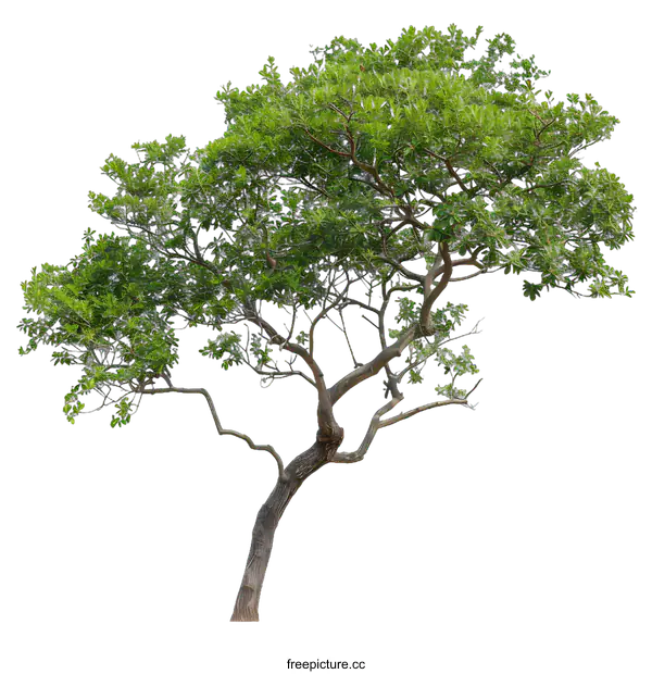 [Transparent Background PNG]Green Tree Isolated on White Background