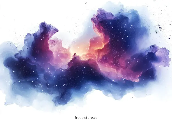 Abstract Colorful Nebula Artistic Illustration