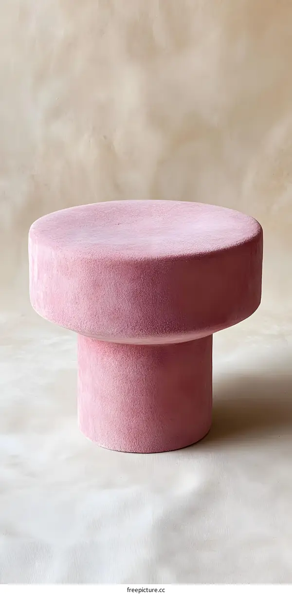 Pink Velvet Stool  Furniture Home Decor