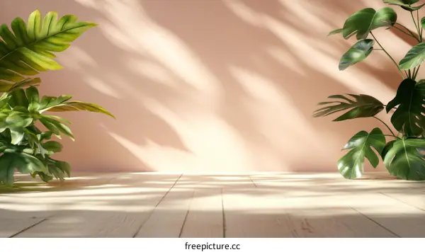 Elegant Minimalist Botanical Display Background