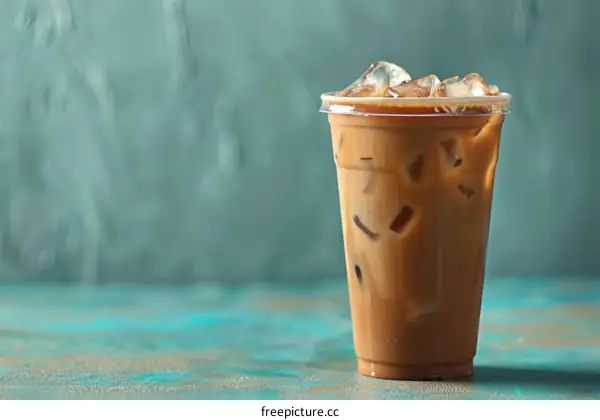 Iced coffee in a plastic cup