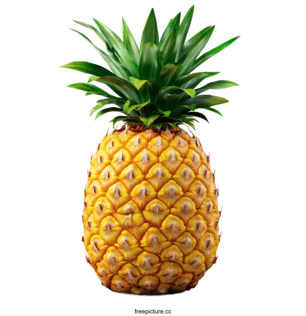 [Transparent Background PNG]Fresh Pineapple Studio Shot