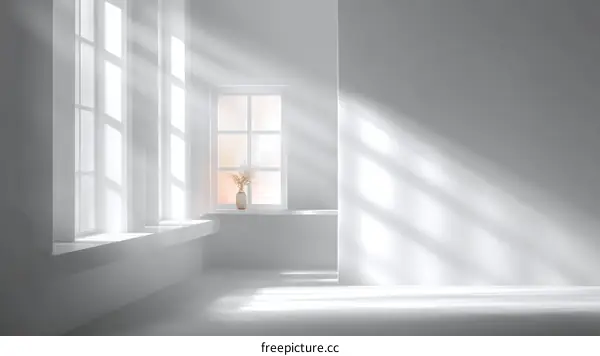 Modern Empty Room with Sunlight