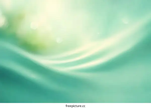 Abstract Light Green Smooth Flowing Background