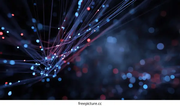 Abstract Network of Light and Dots