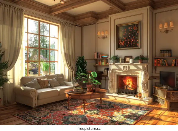 European style living room interior design