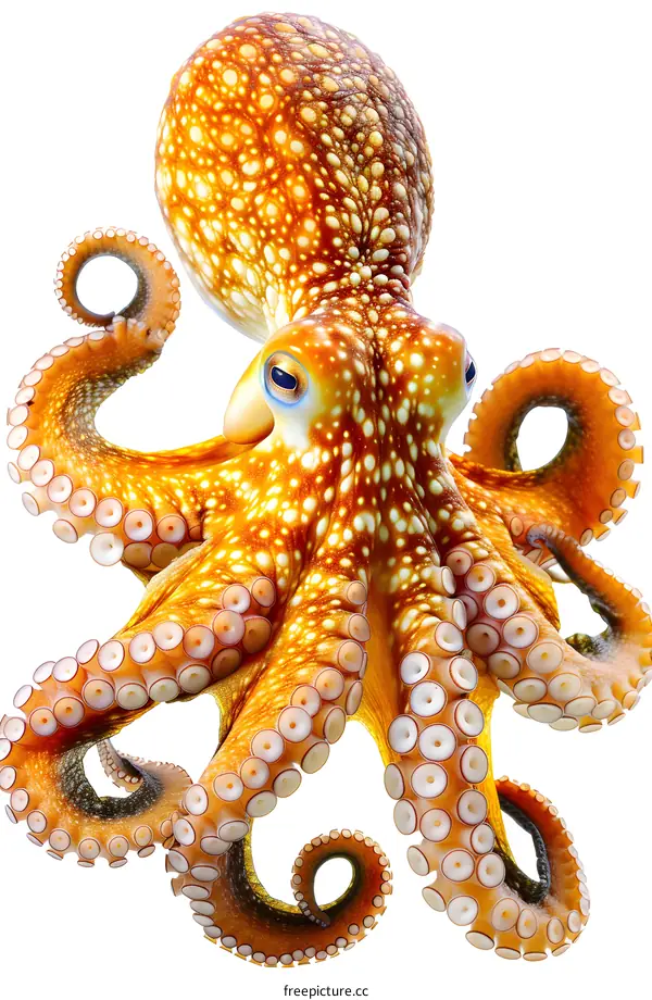 Octopus on White Background