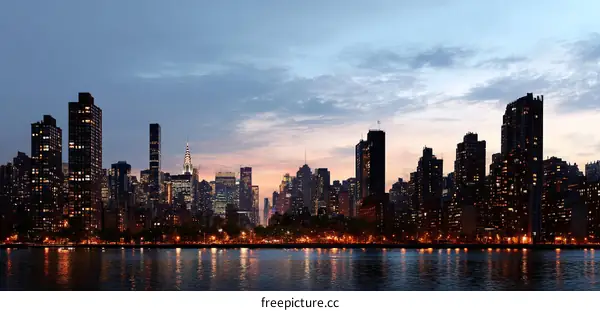 New York City Skyline at Dusk