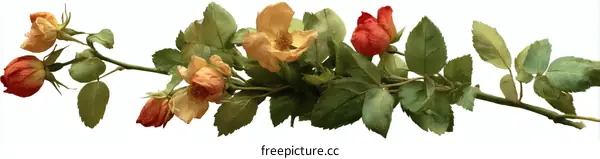 Dried Roses Bouquet Illustration