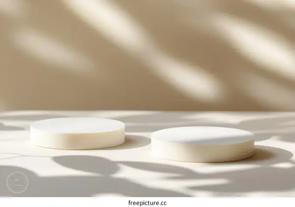 Beige Minimalist Product Display with Natural Light