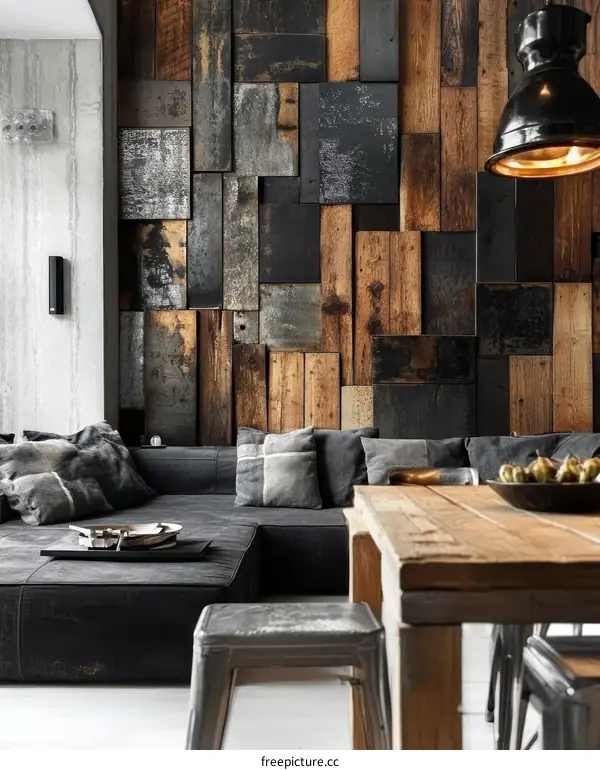 Rustic Industrial Living Room Decor