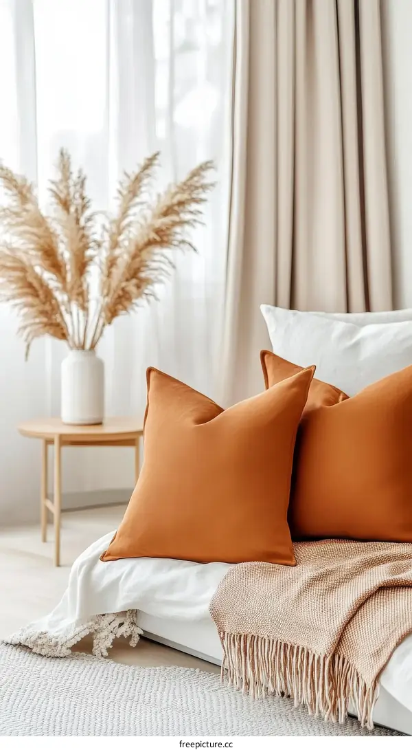 Rustic Modern Bedroom with Warm Hues