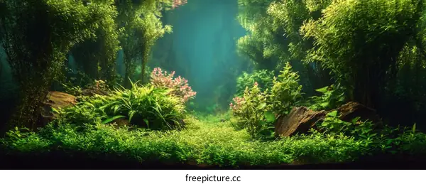 Aquarium Underwater Forest Scene