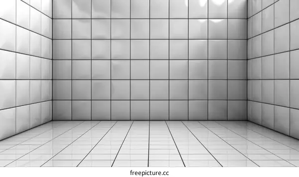 White Ceramic Tiles Bathroom