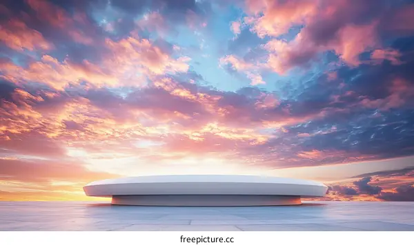 Stunning Sunset Sky with Empty Platform