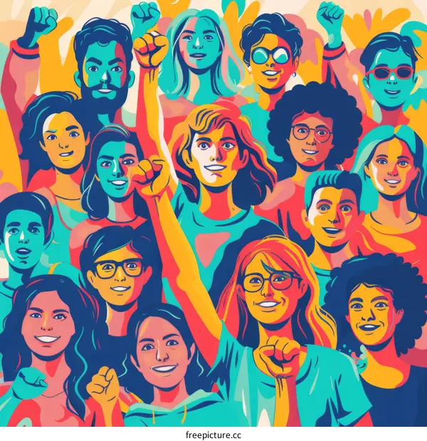 People Standing Together in Protest