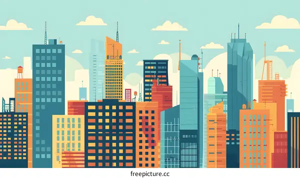 Modern City Skyline Illustration