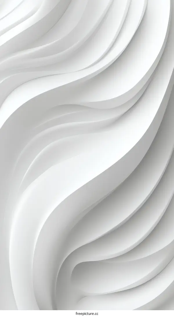 Abstract White Curvilinear Geometric Design