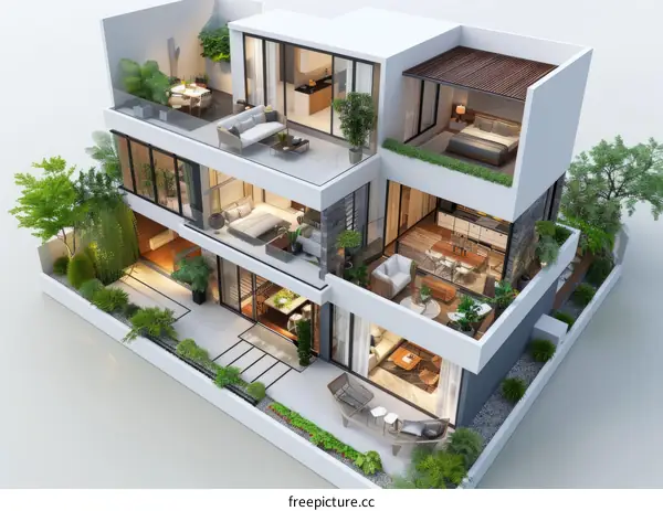 Modern luxury house exterior and interior design