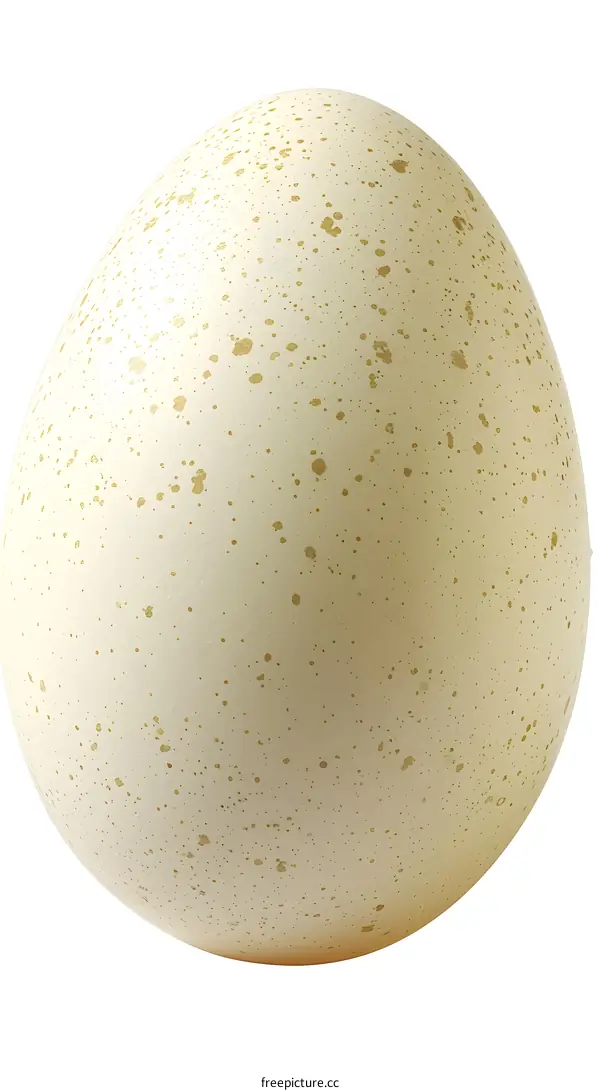 Ostrich egg with golden spots