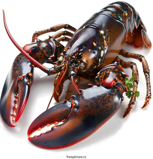 Fresh Lobster on White Background