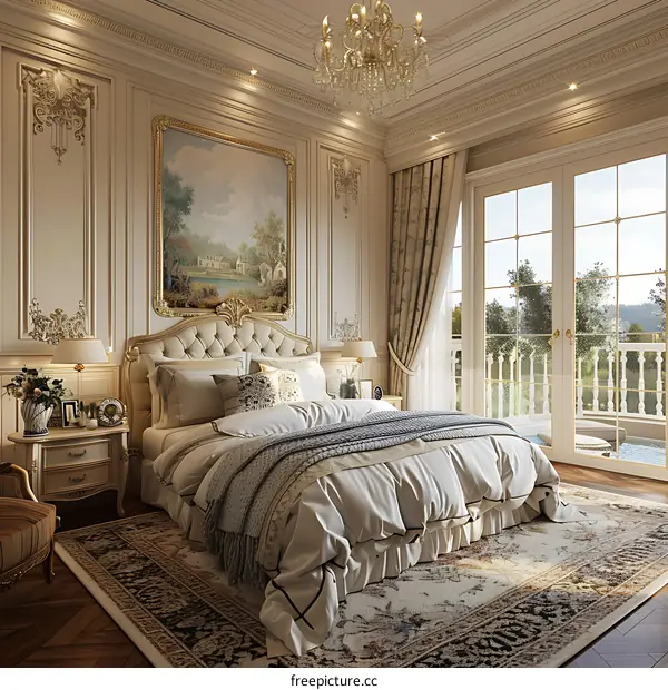 European-style luxury bedroom