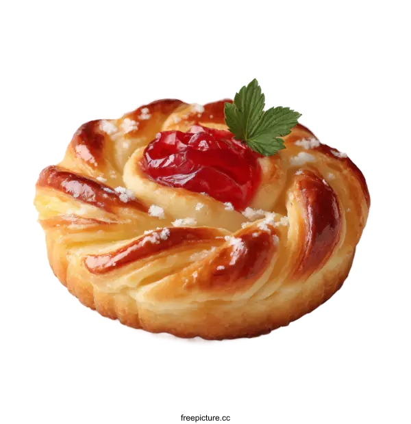 [Transparent Background PNG]Close up of a delicious cherry pastry