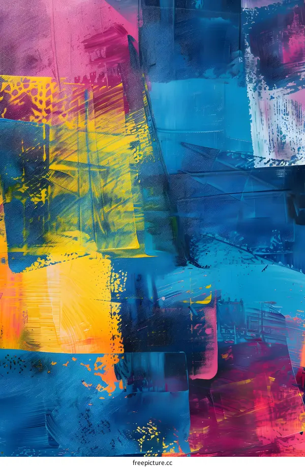 Abstract Painting With Bright Colors