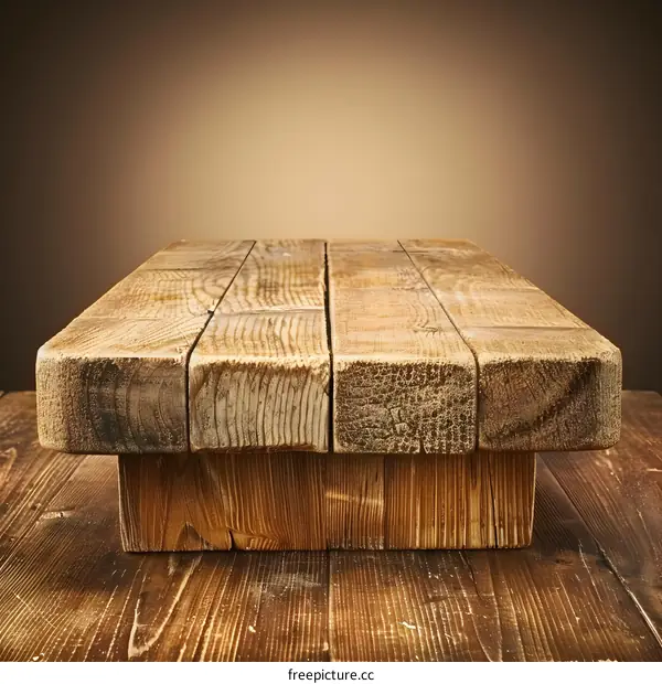Wooden Table Top with Brown Background